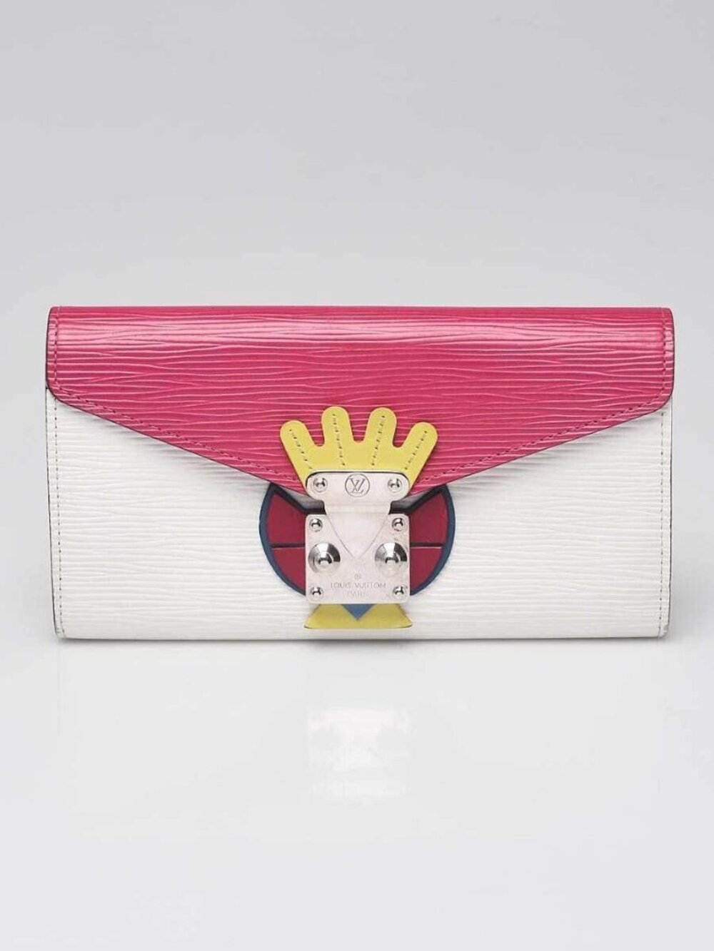 Louis Vuitton Limited Edition Pivoine Epi Leather Tribal Mask Sarah Wallet